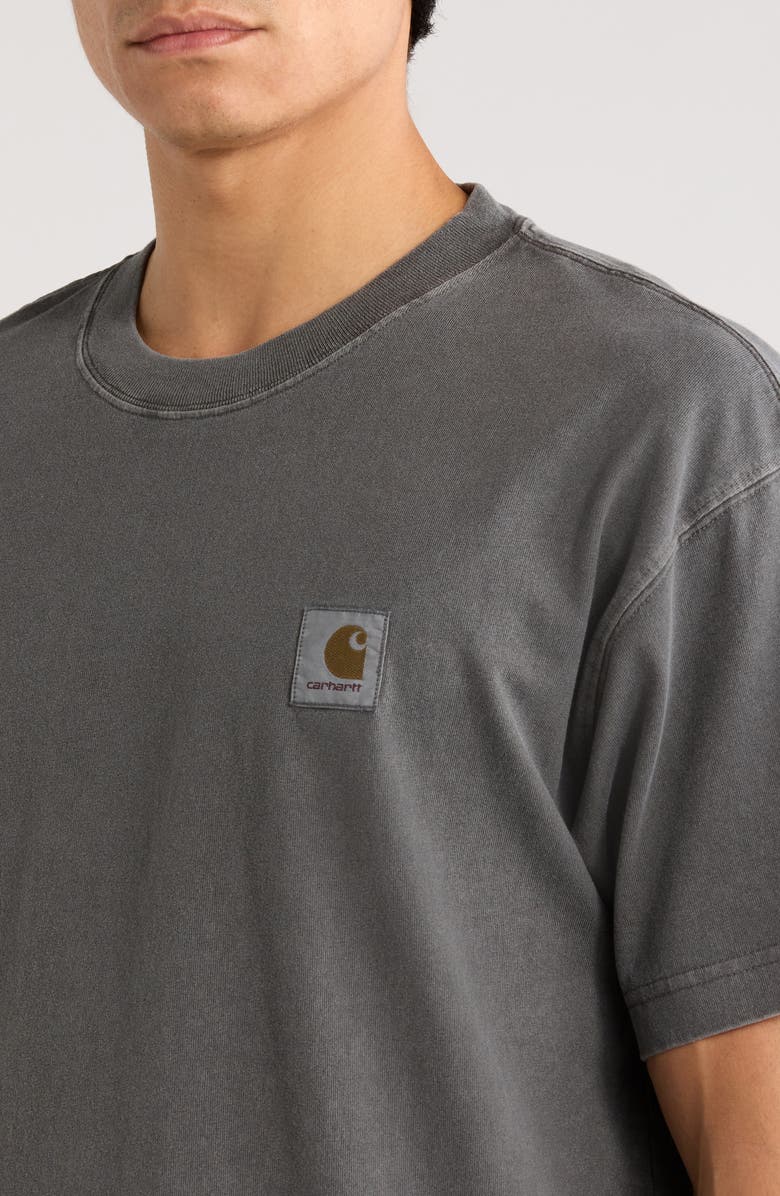 Carhartt Work In Progress Vista Loose Fit Logo T-Shirt, Alternate, color, Black Garment Dyed