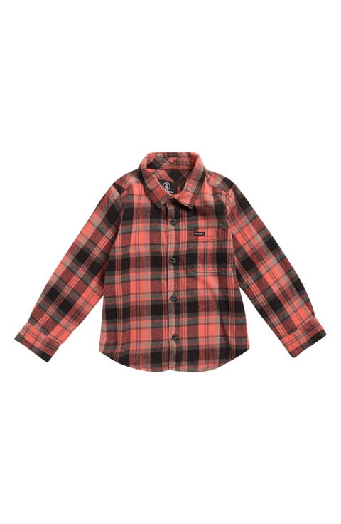 Kids' Caden Plaid Long Sleeve Flannel Shirt (Little Kid)