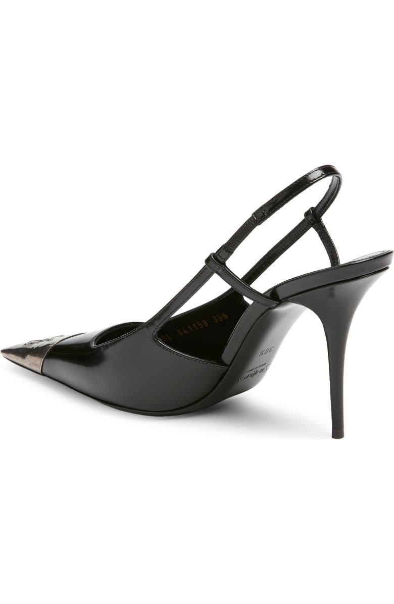 Saint Laurent Jeanne Slingback Pump, Alternate, color, Noir