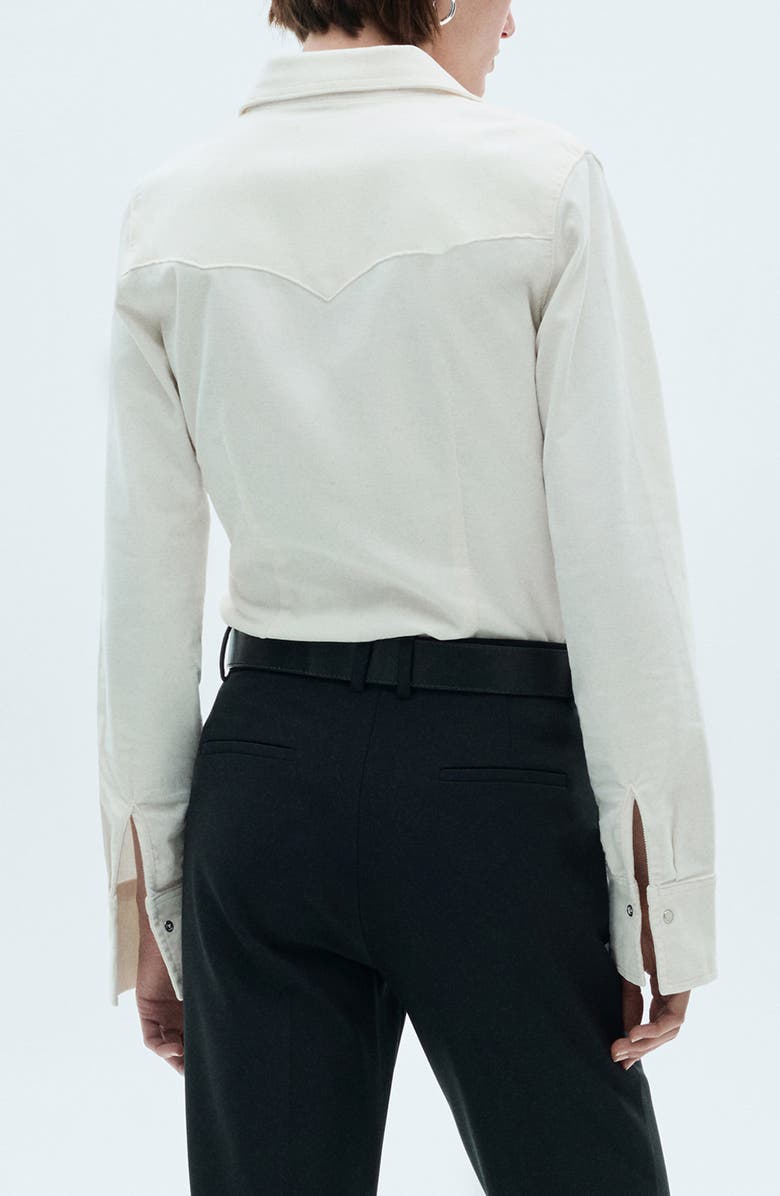 MANGO Stretch Corduroy Overshirt, Alternate, color,