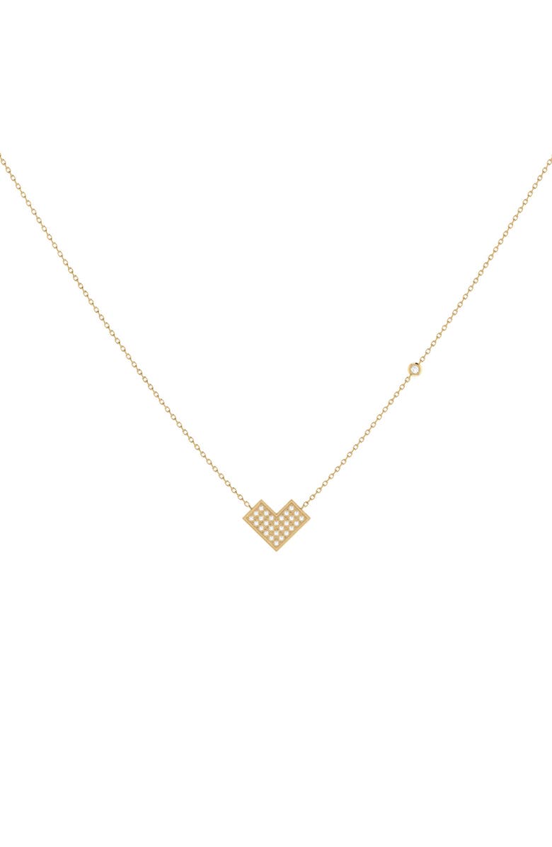 LuvMyJewelry Home One Way Diamond Pendant Necklace - 0.09ct., Main, color, 14Kt Gold Vermeil On Sterling