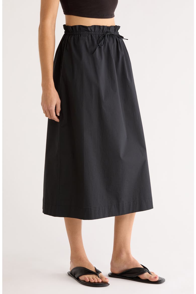 Shore Midi Skirt, Alternate, color, BLACK