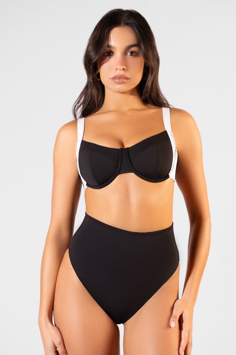 Brazilian Cut Smoothing Bikini Bottoms, Alternate, color, Black