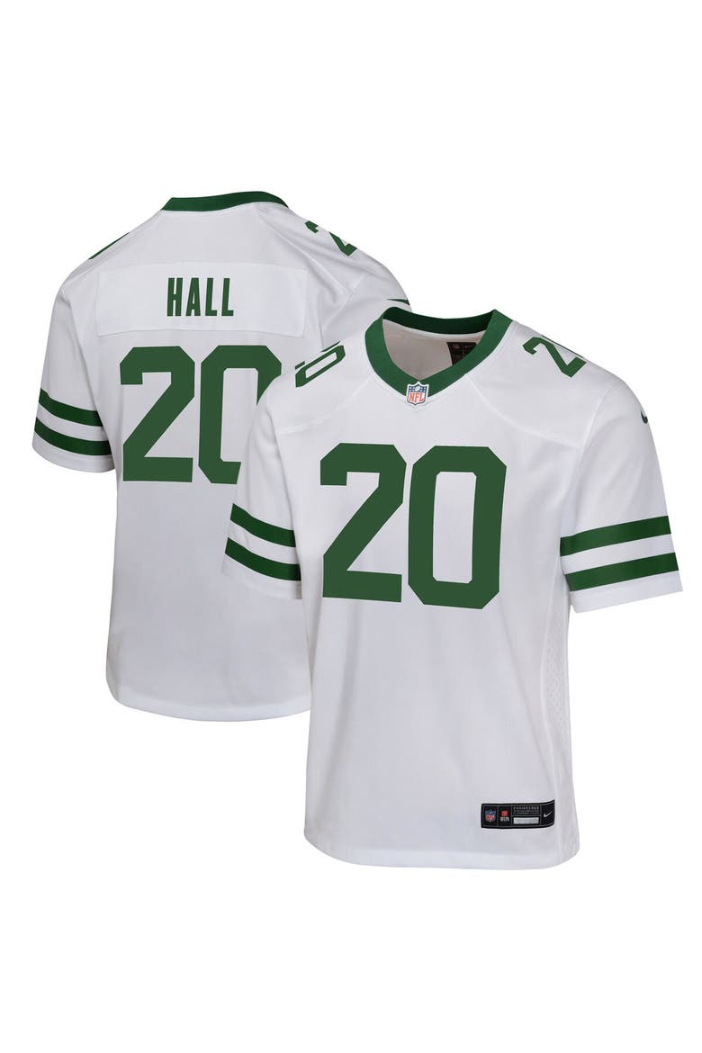 Youth Nike Breece Hall Legacy White New York Jets Game Jersey, Alternate, color, White