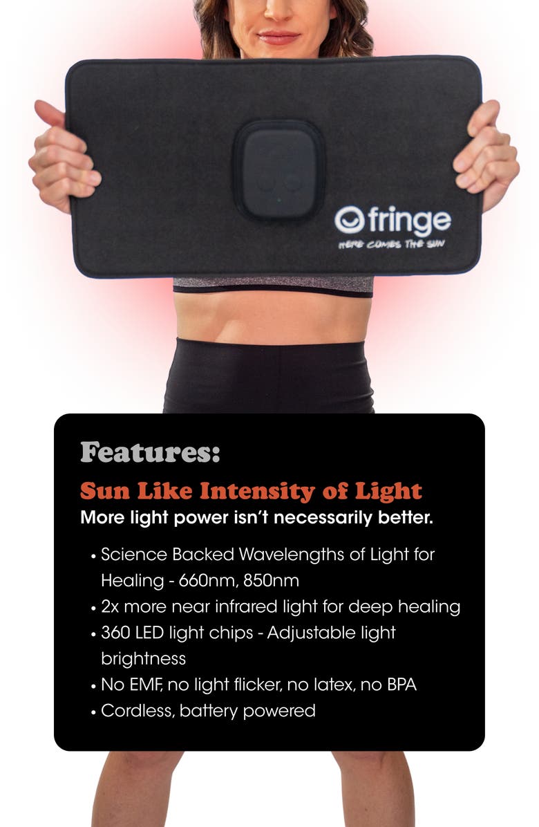 fringe Red Light Therapy Wrap, Alternate, color, Black