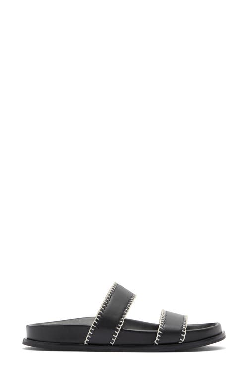 Nordstrom Rack Effingham Slide Sandal In Black - Ivory Vanilla