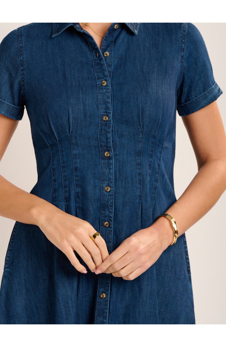 Brakeburn Antonia Button Front Denim Dress, Alternate, color, Blue