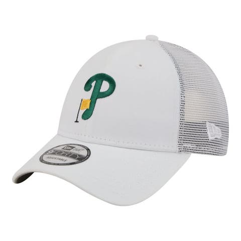 Men's New Era  White Philadelphia Phillies Flag 9FORTY Trucker Adjustable Hat