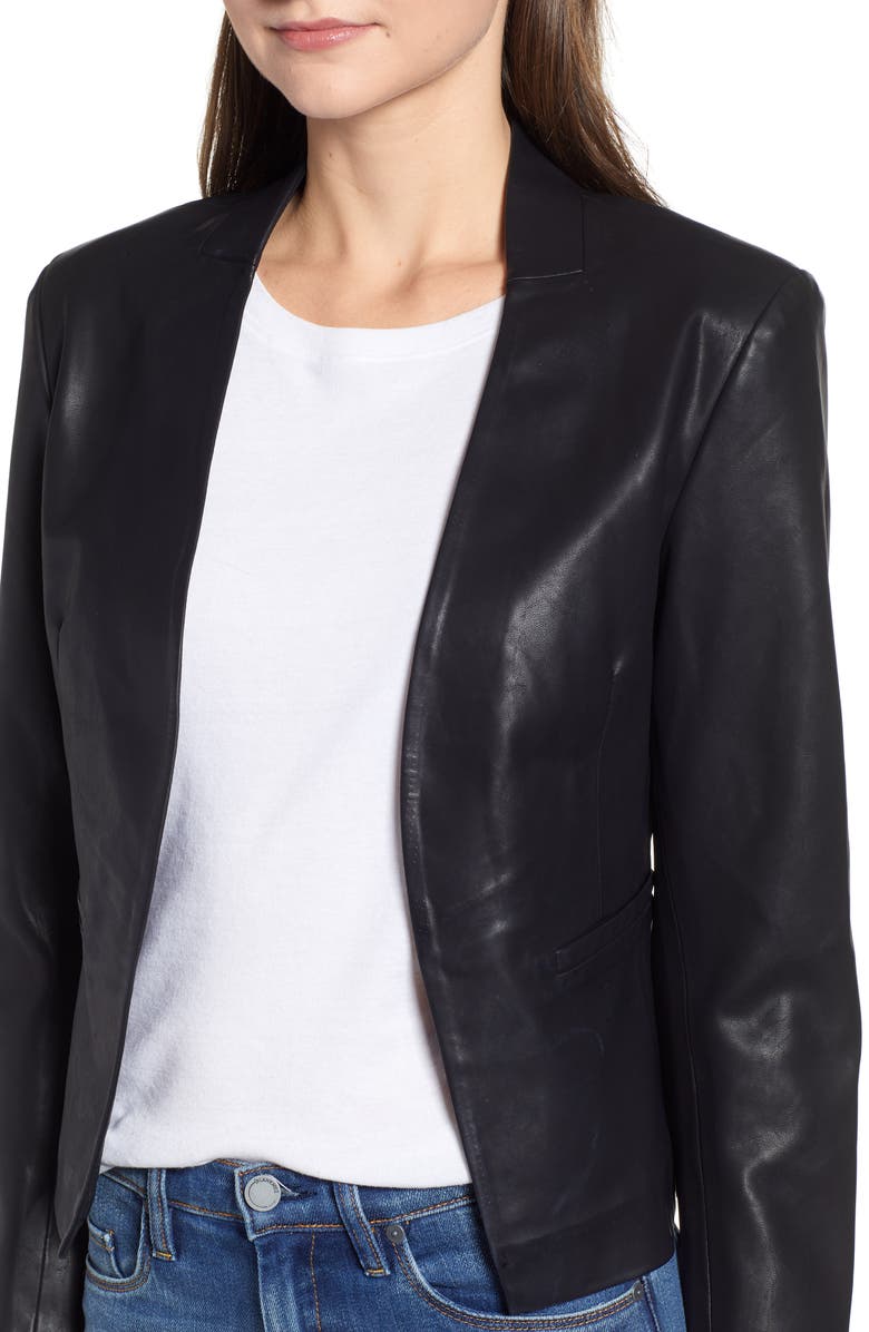 BLANKNYC Faux Leather Blazer, Alternate, color,