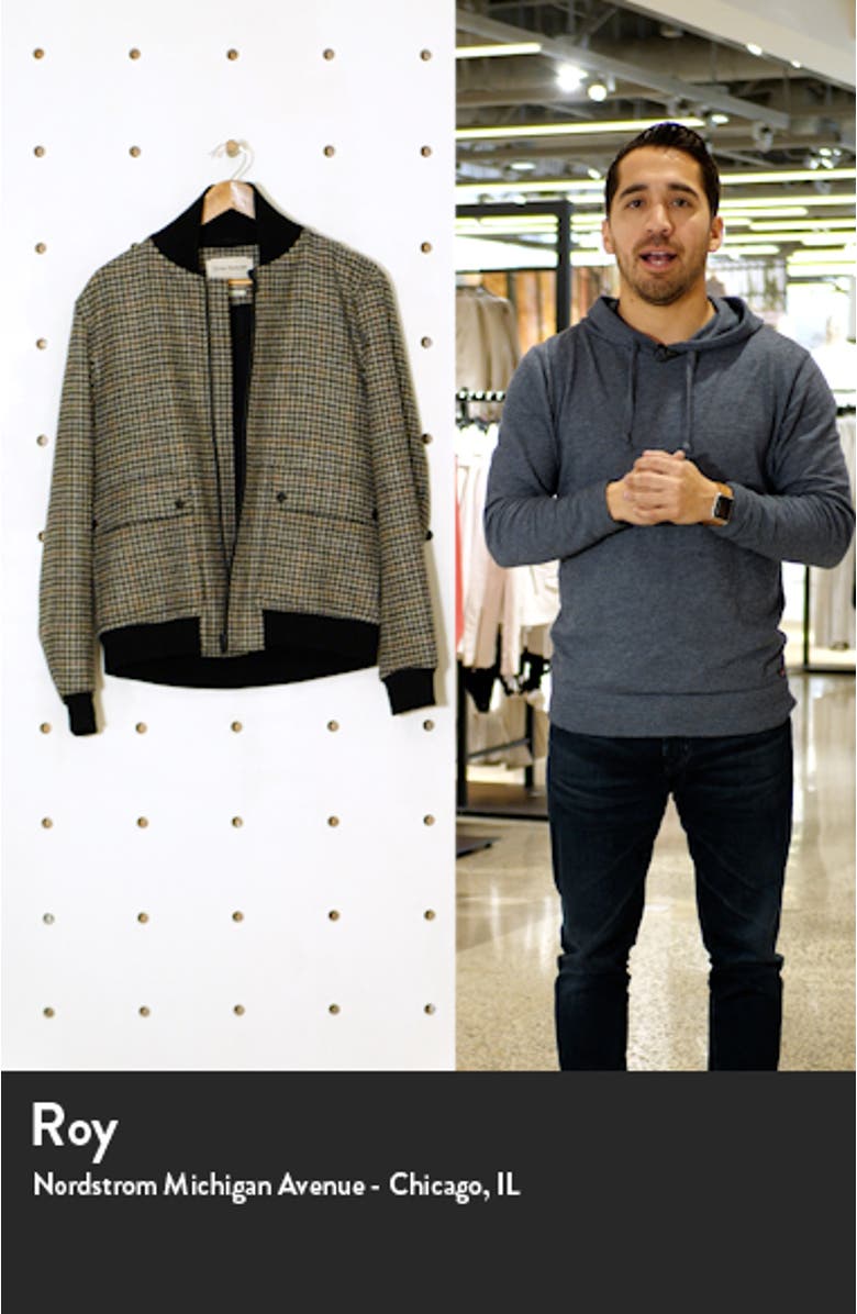 Bermondsey Houndstooth Wool Bomber Jacket, sales video thumbnail