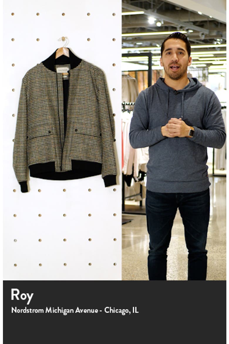 Bermondsey Houndstooth Wool Bomber Jacket video