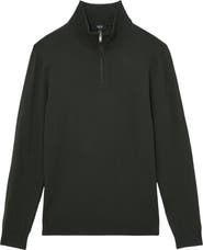 Reiss Blackhall Merlino Wool Quarter Zip Sweater