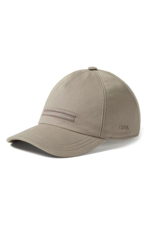 Light Taupe Cotton Baseball Cap