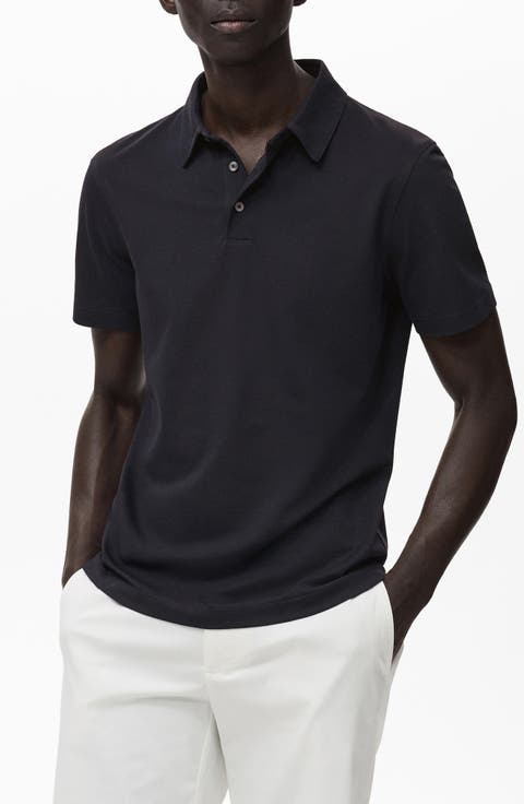 Solid Cotton Blend Piqué Polo