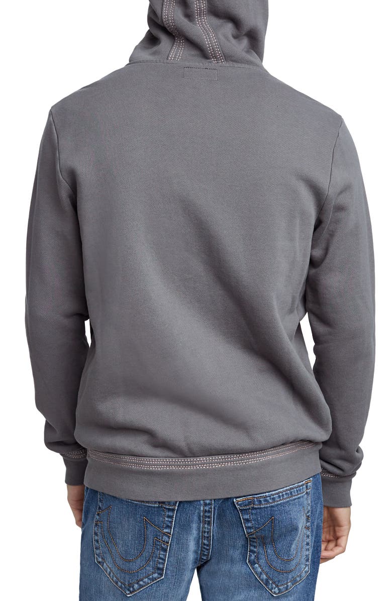 True Religion Brand Jeans Zip-Up Hoodie, Alternate, color,
