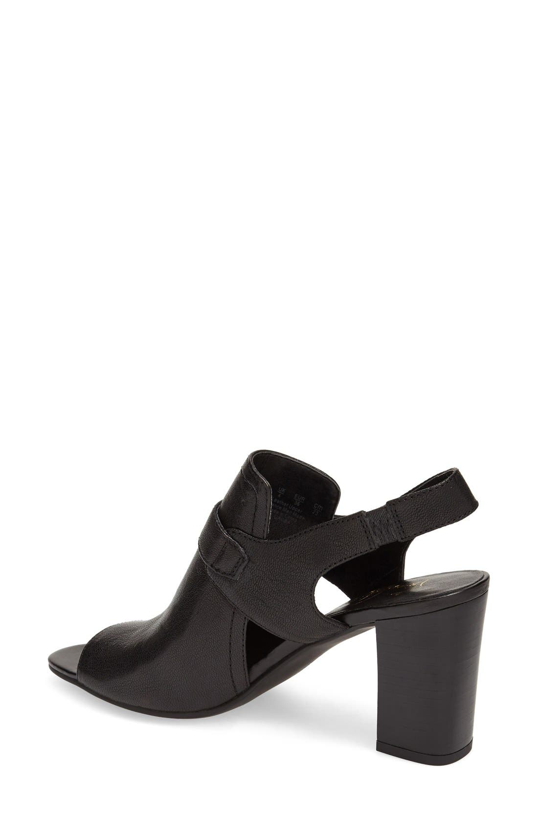 'Gabba' Slingback Sandal, Alternate, color, BLACK LEATHER