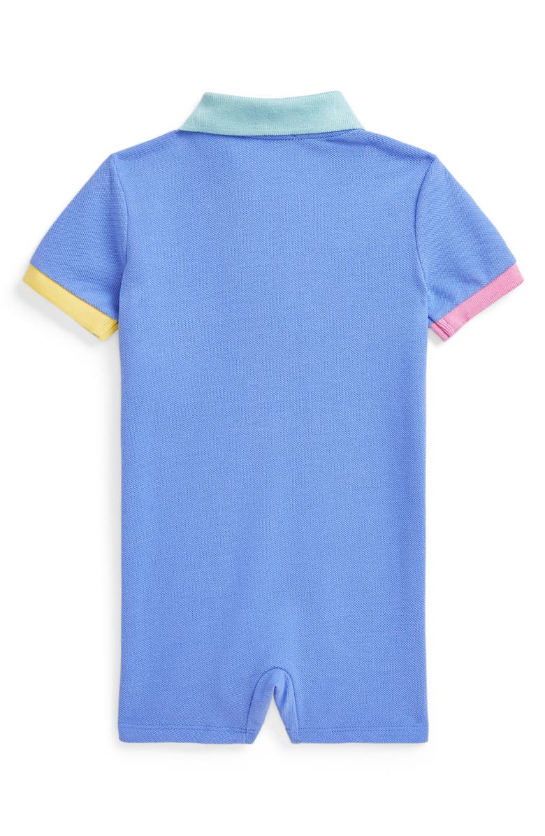 Ralph Lauren Mesh Polo Romper, Alternate, color, 