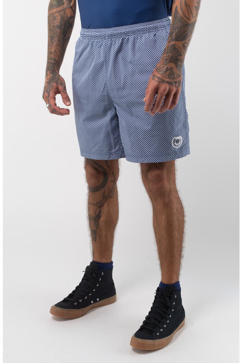 Micro Polka Dot Volley Shorts, Alternate, color, NAVY