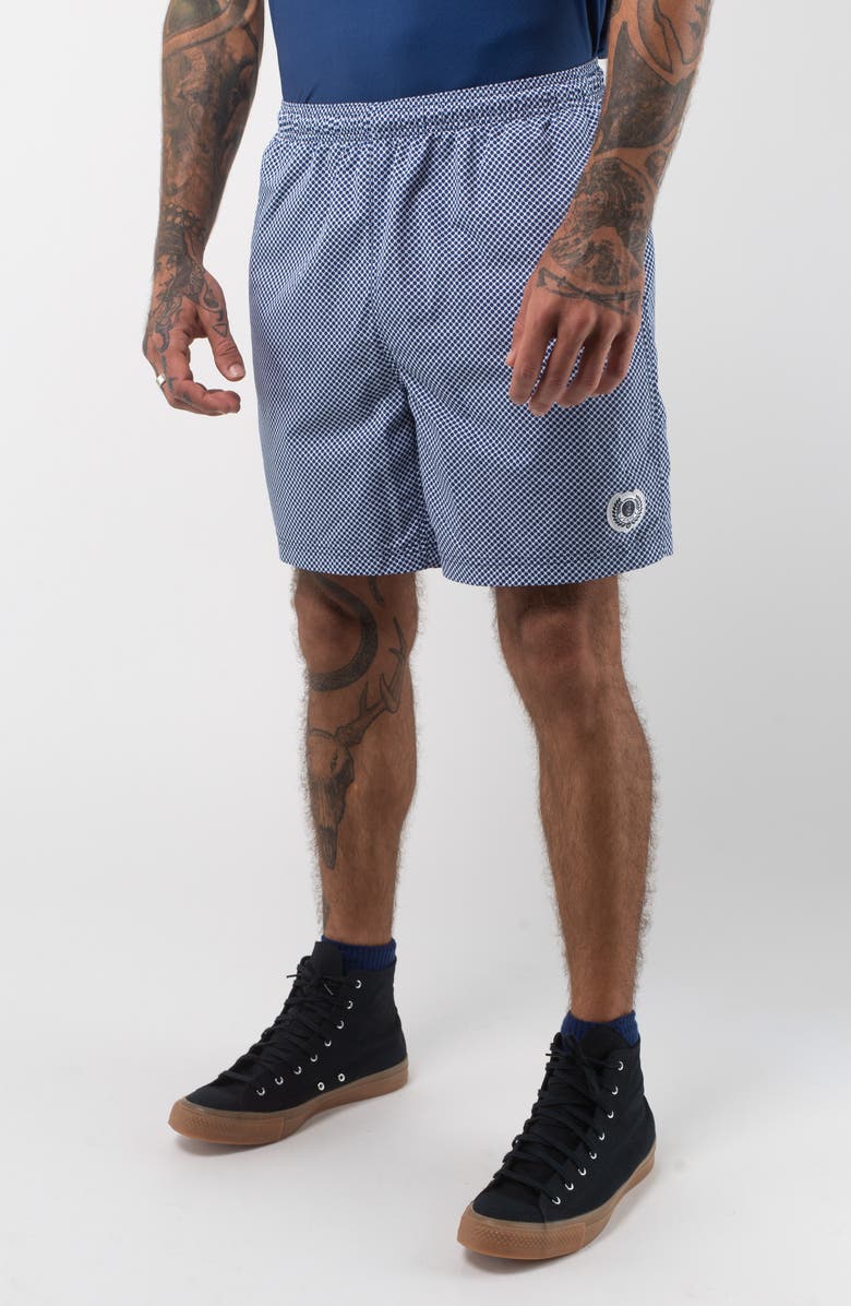 VAST Micro Polka Dot Volley Shorts, Alternate, color, Navy