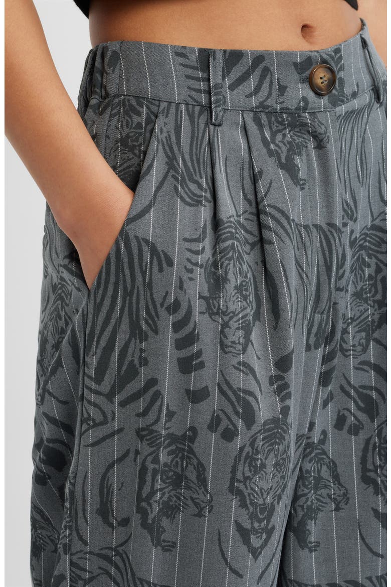Big Cat Pinstripe Wide Leg Pants, Alternate, color, BLUE TIGER PINSTRIPE