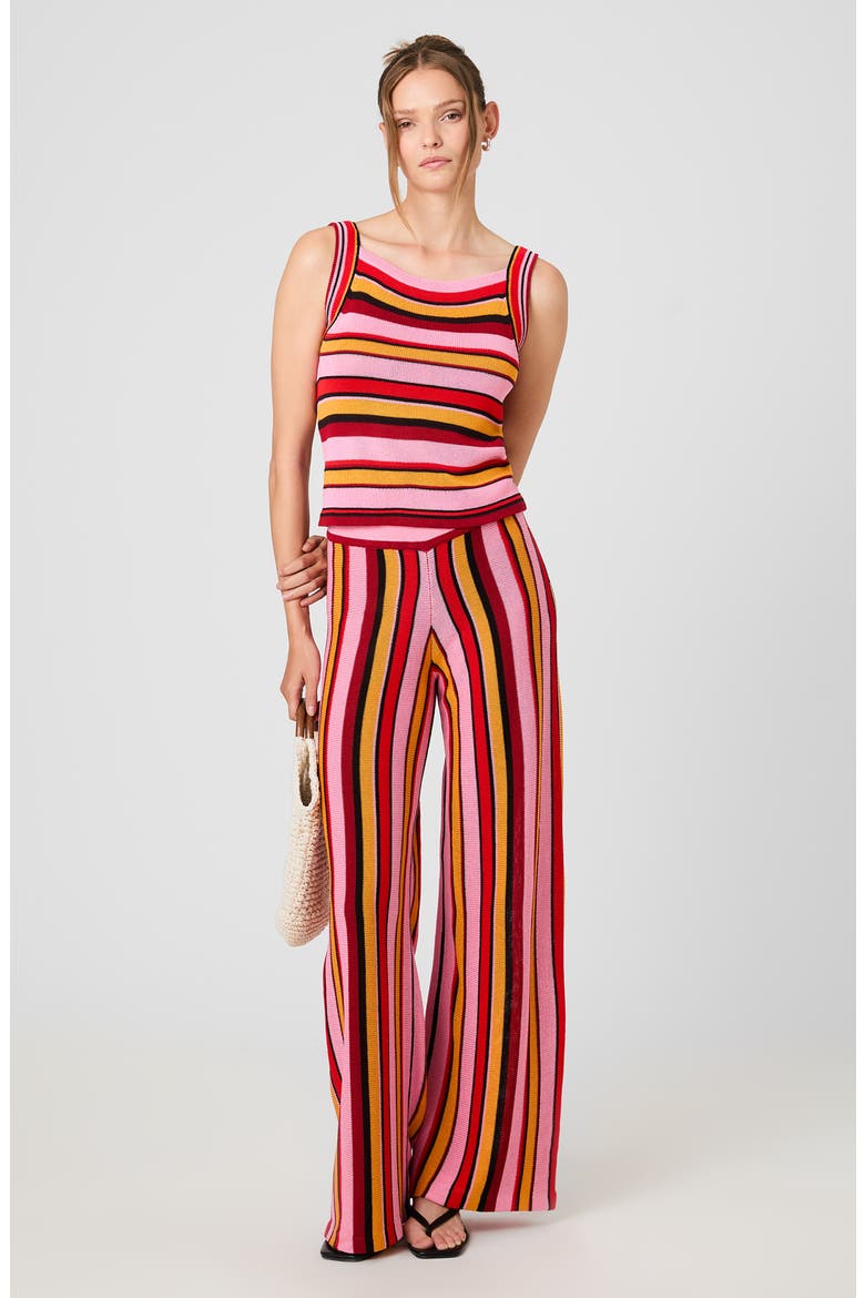 Motley Knit Tank, Alternate, color, SUNKISSED ORANGE MUL