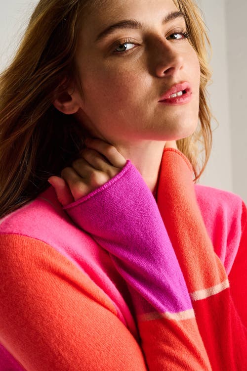 Lisa Todd Block Talk Cashmere Sweater In Pink