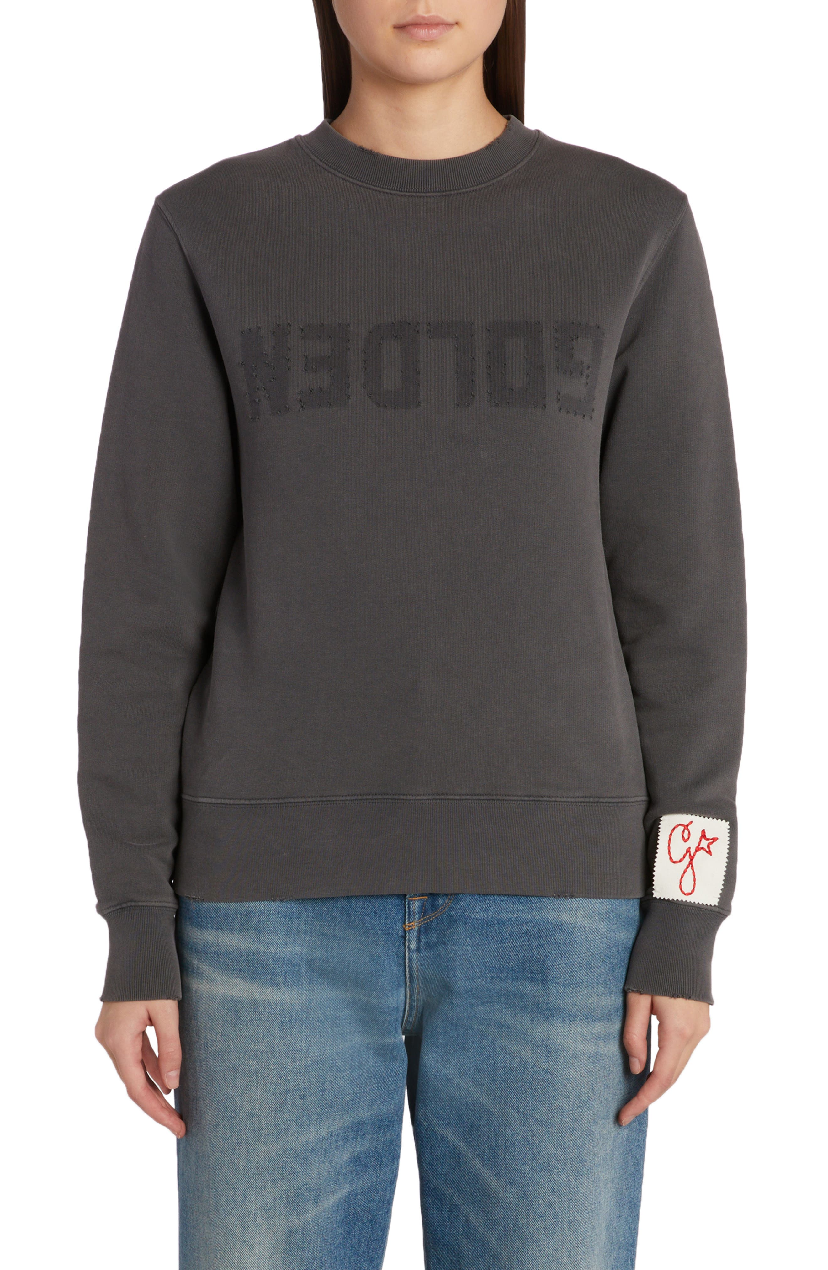Distressed Logo Graphic Sweatshirt