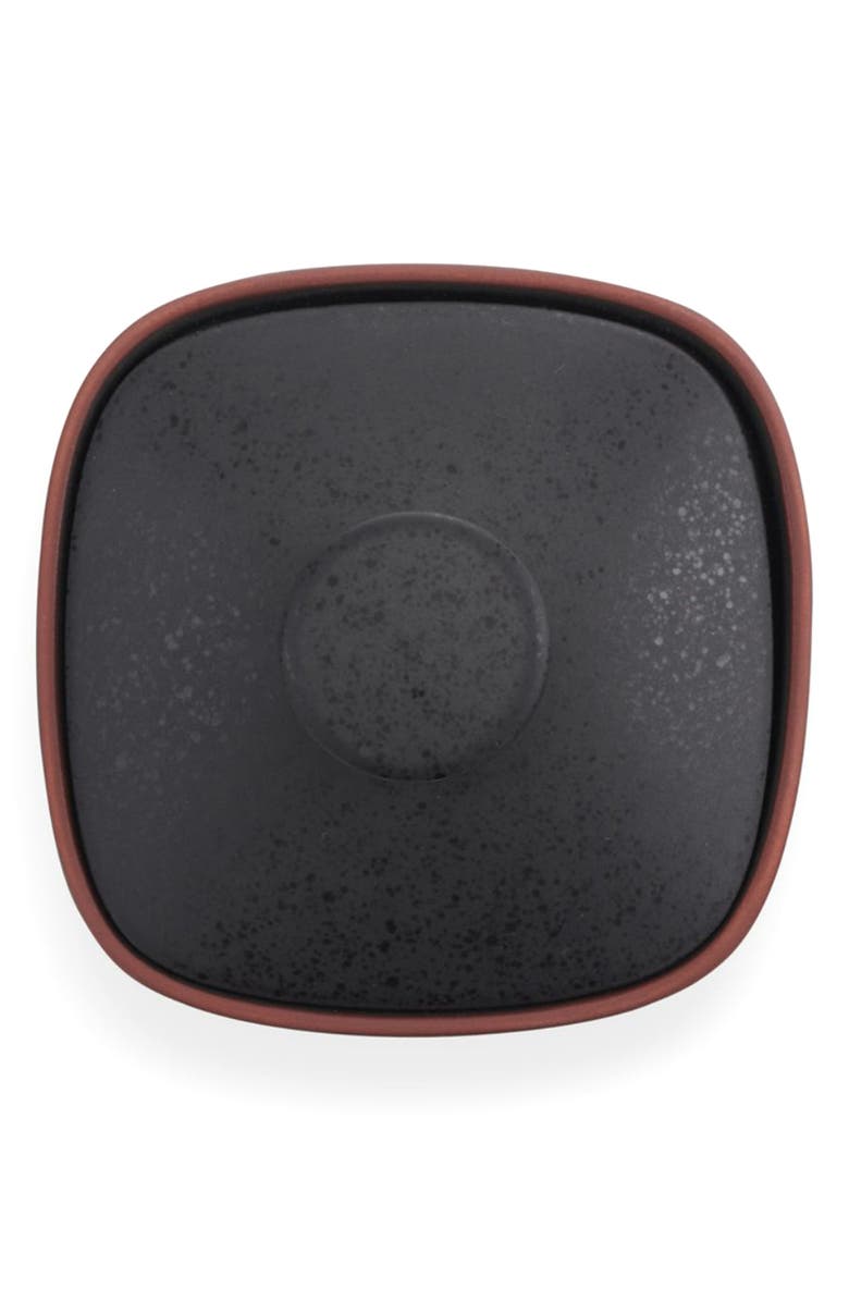 Nambé Taos Covered Sugar Bowl, Alternate, color, Black