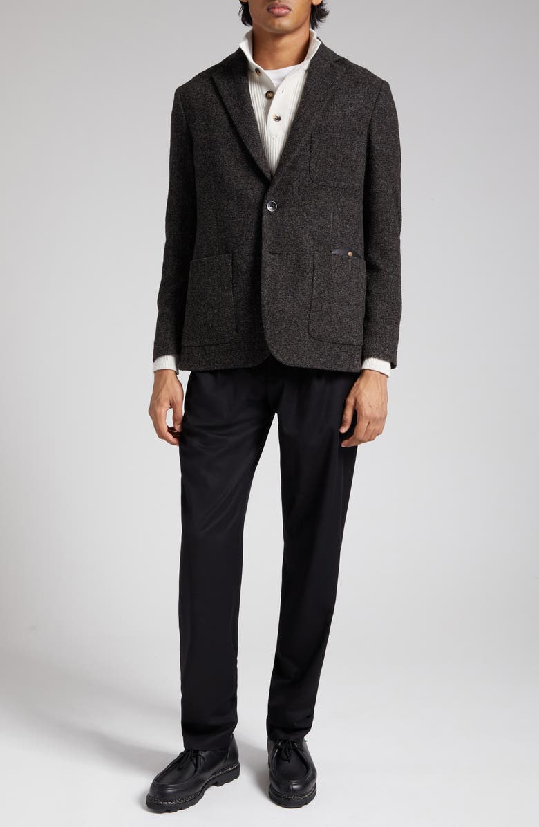 Agnona Wool & Silk Blazer, Alternate, color, 