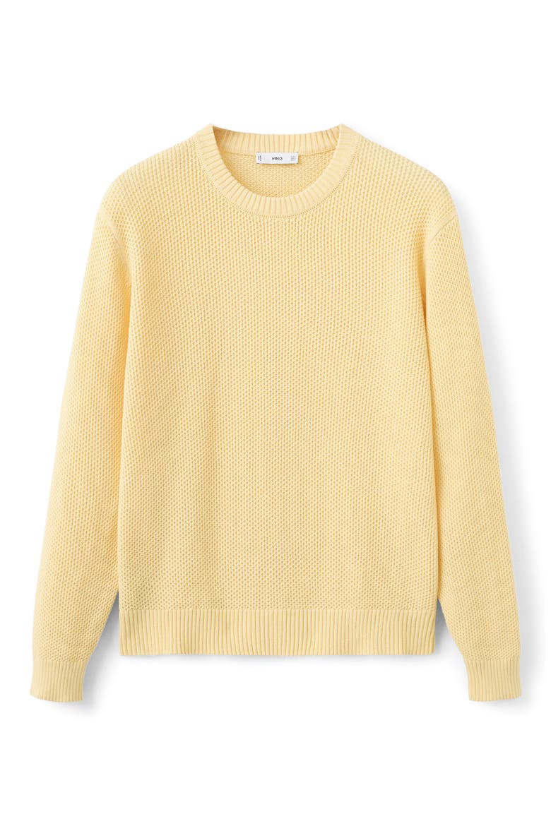 Crewneck Cotton Blend Sweater, Alternate, color, PASTEL YELLOW
