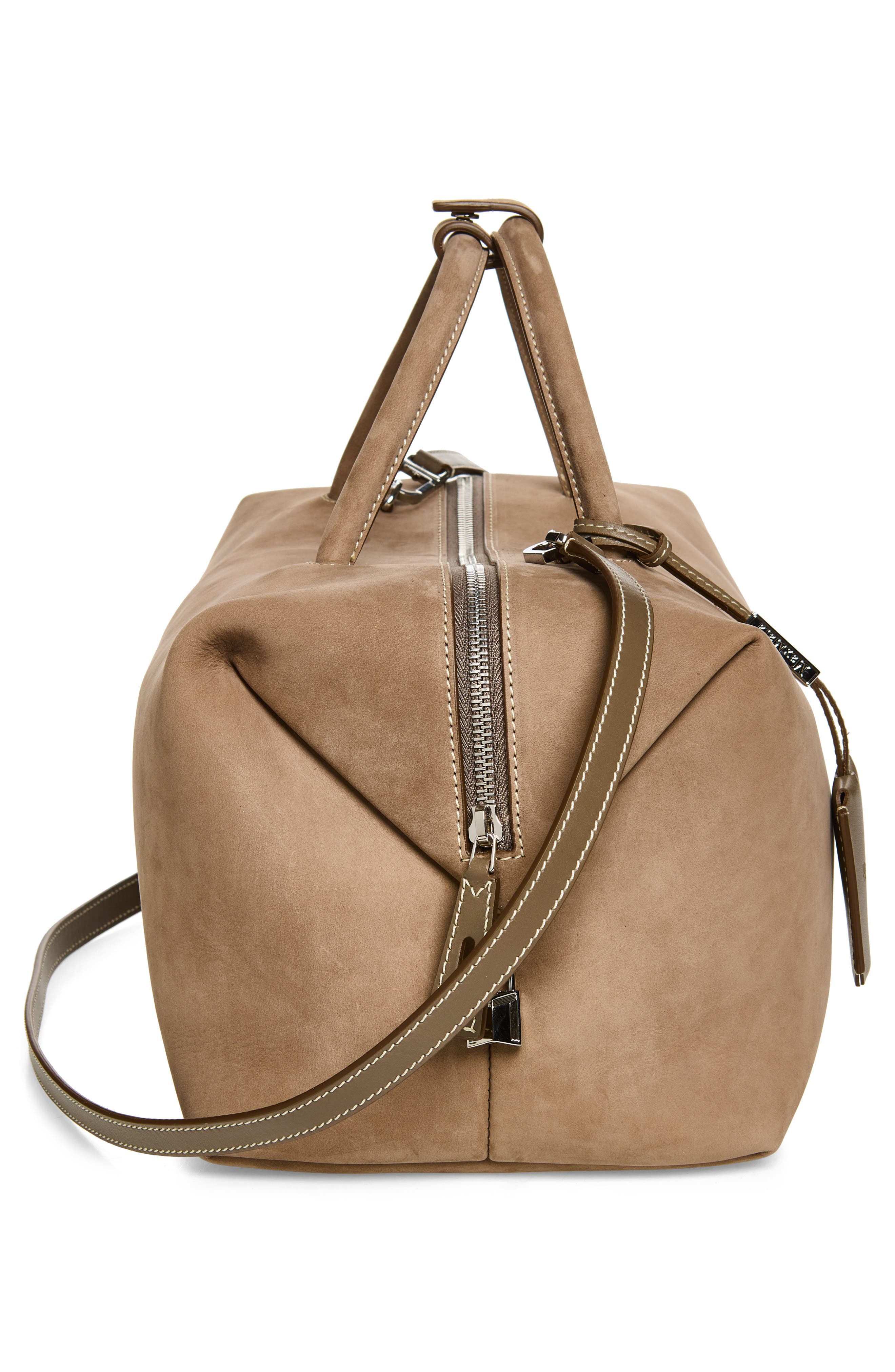 Max Mara Bowler Suede Satchel, Alternate, color, Turtledove