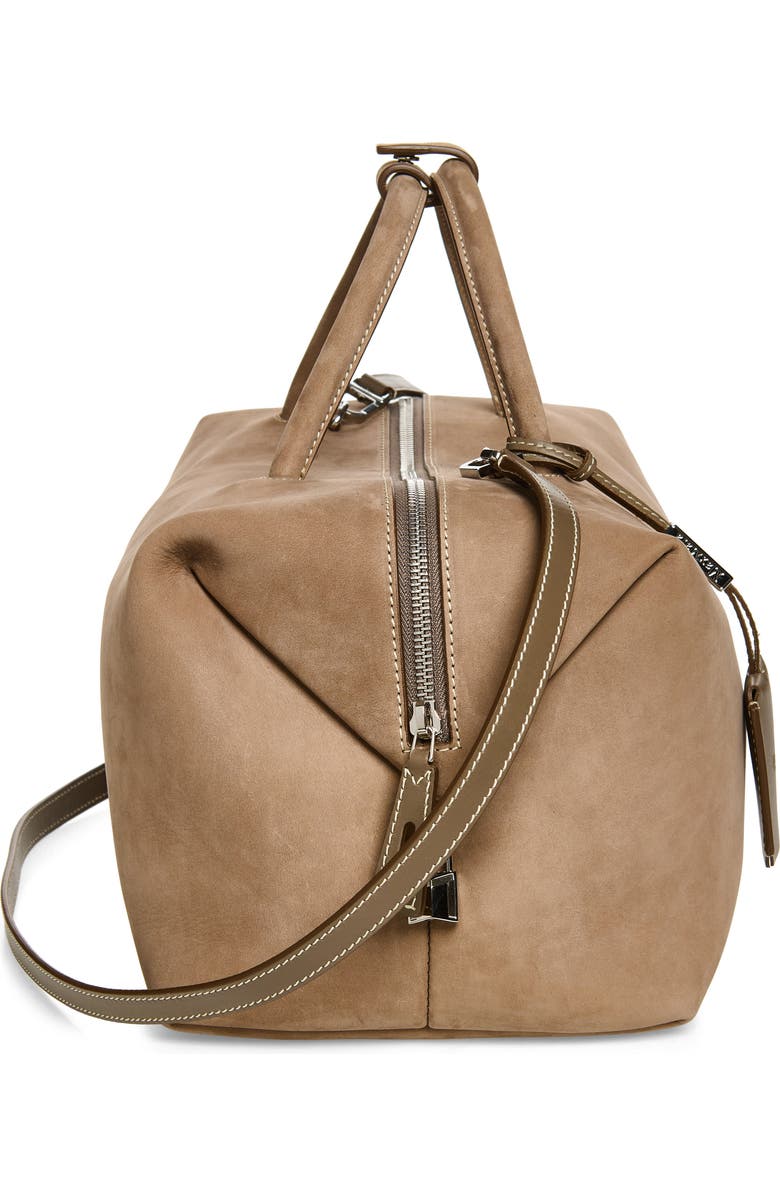 Max Mara Bowler Suede Satchel, Alternate, color, Turtledove