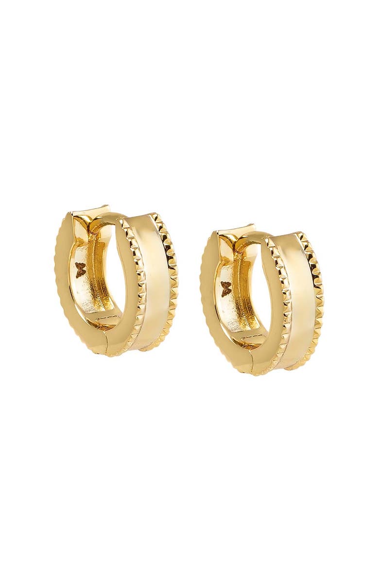 BY ADINA EDEN Solid Spiked Wide Huggie Earring, Main, color, 
