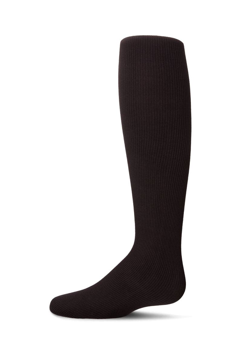 Kid's Ribbed Supreme Cotton Blend Non-Pilling Tights, Main, color, Black