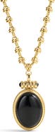 Luv AJ The Midnight Mesa Black Agate Pendant Necklace