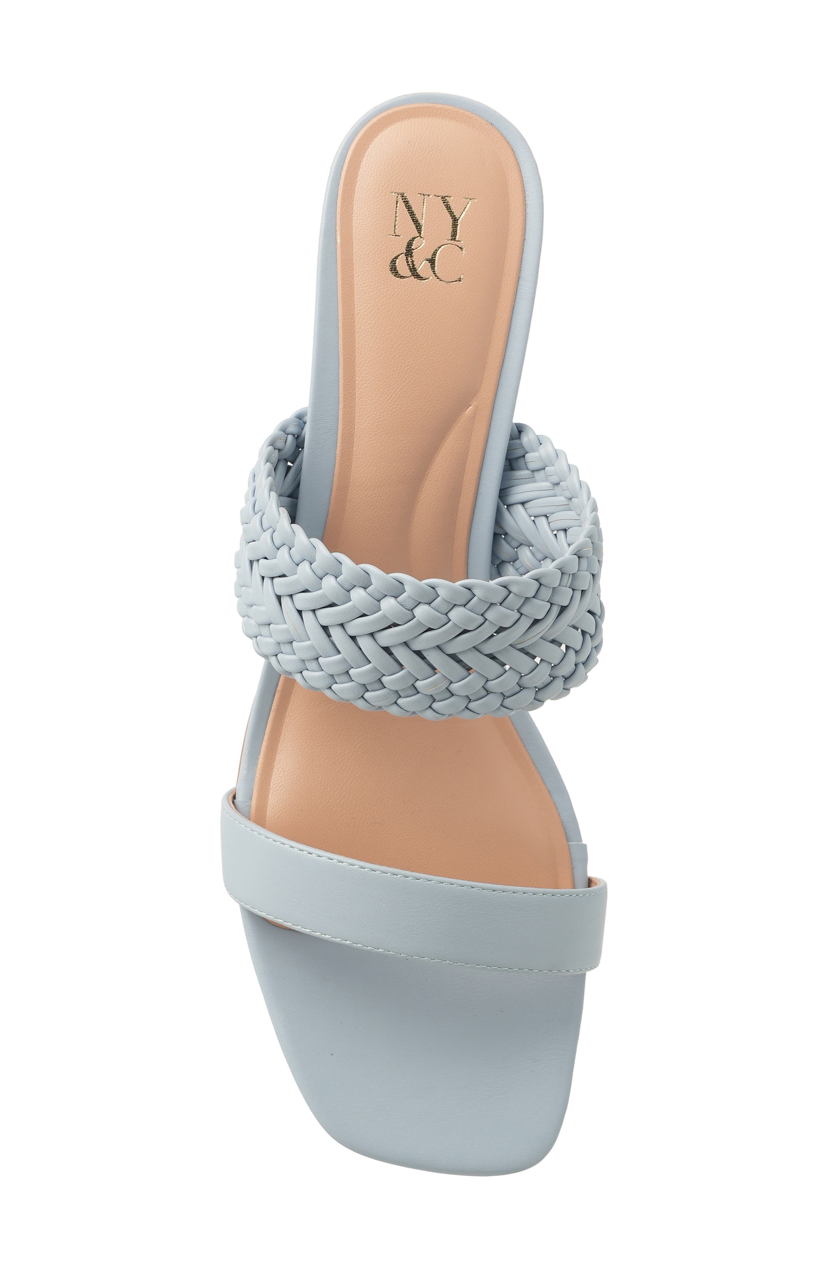 Gretchen Kitten Heel Slide Sandal, Alternate, color, BLUE