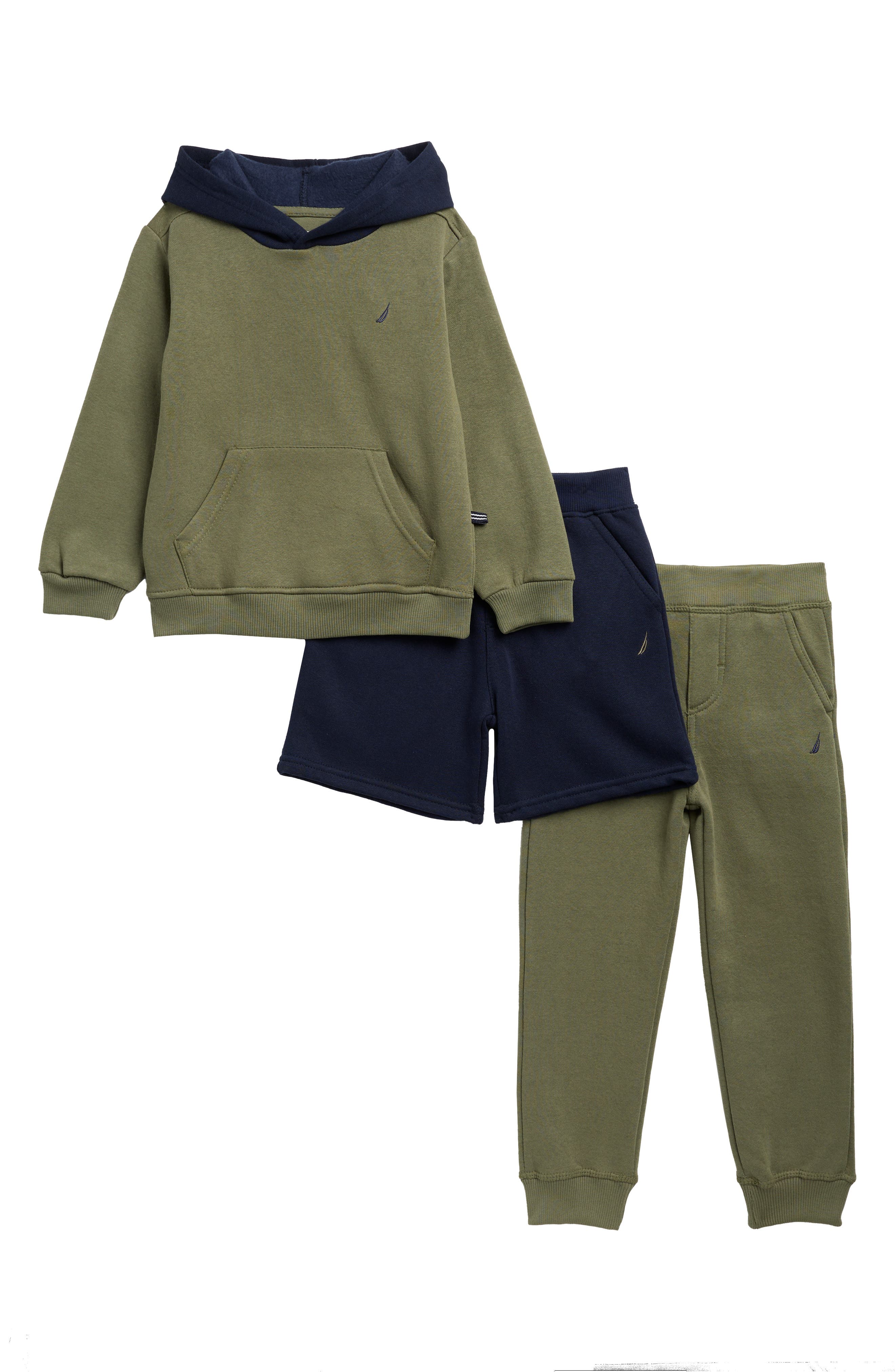 Nautica Kids' Hoodie, Shorts & Joggers Set