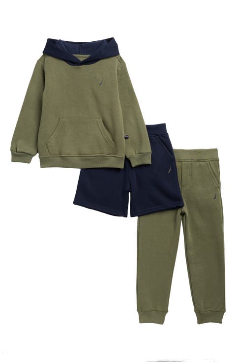 Kids' Hoodie, Shorts & Joggers Set (Little Kid)