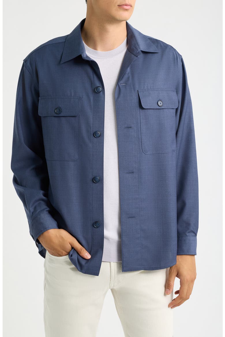 Carper Virgin Wool Shirt Jacket, Main, color, OPEN BLUE