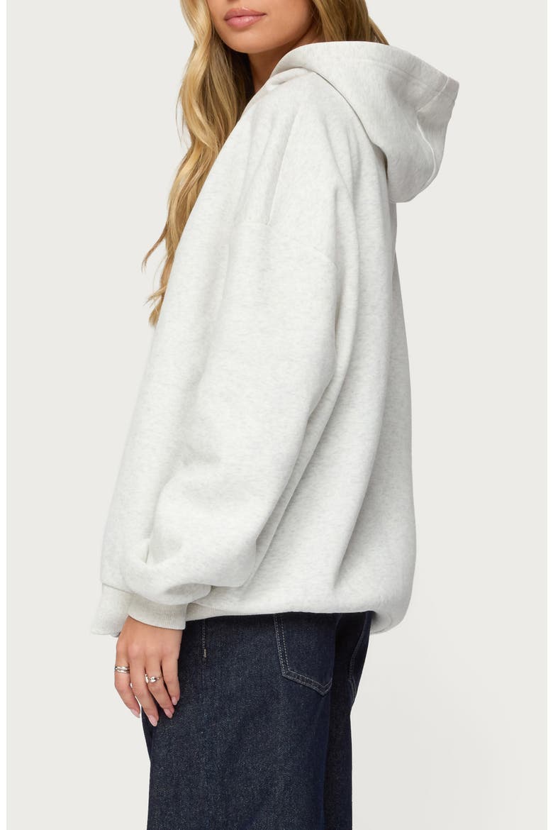 Gali Plaid 67 Oversize Hoodie, Alternate, color, GRAY-MELANGE