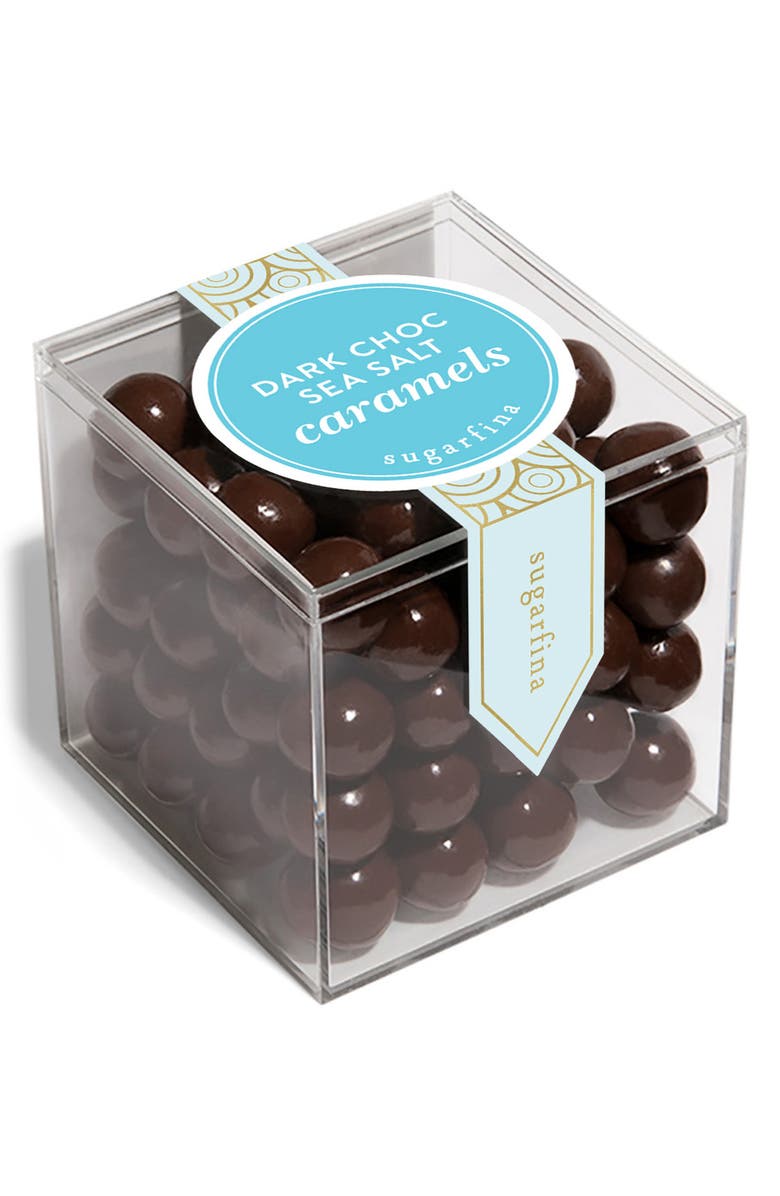 sugarfina Dark Chocolate Sea Salt Caramels Candy Cube, Main, color, Sea Salt Caramel