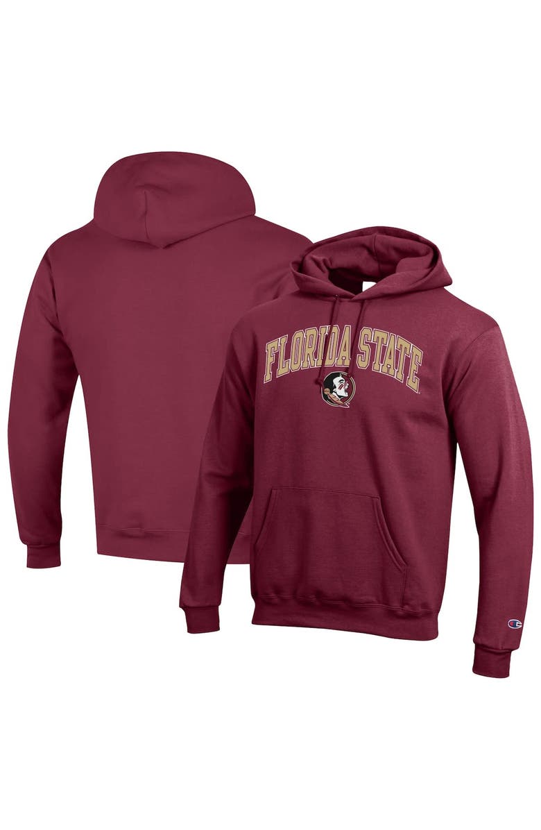 Champion Men's Champion  Garnet Florida State Seminoles Arched Logo Fleece Pullover Hoodie, Main, color, 