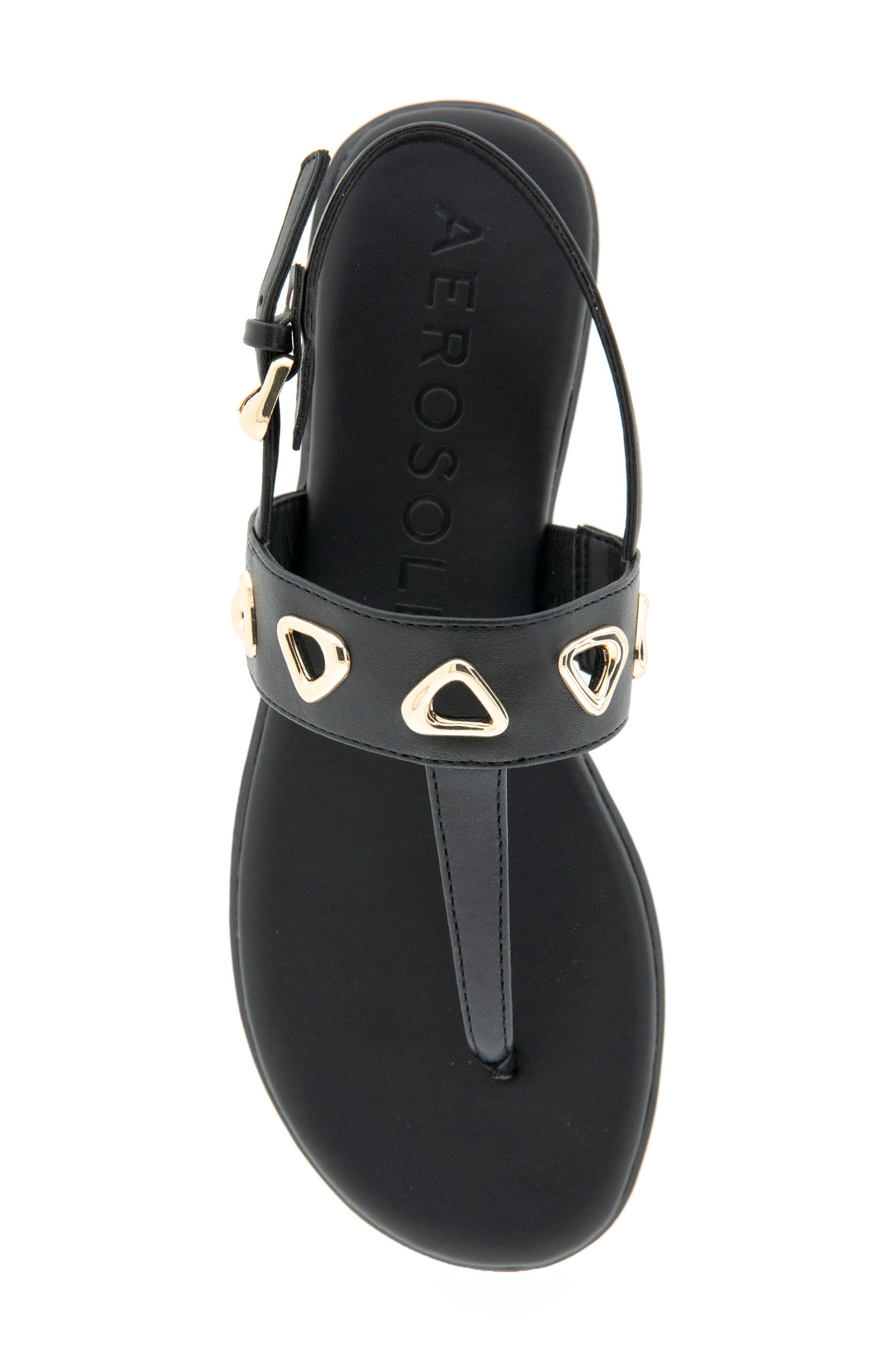 Aerosoles Iago Slingback Sandal, Alternate, color, Black Faux Leather