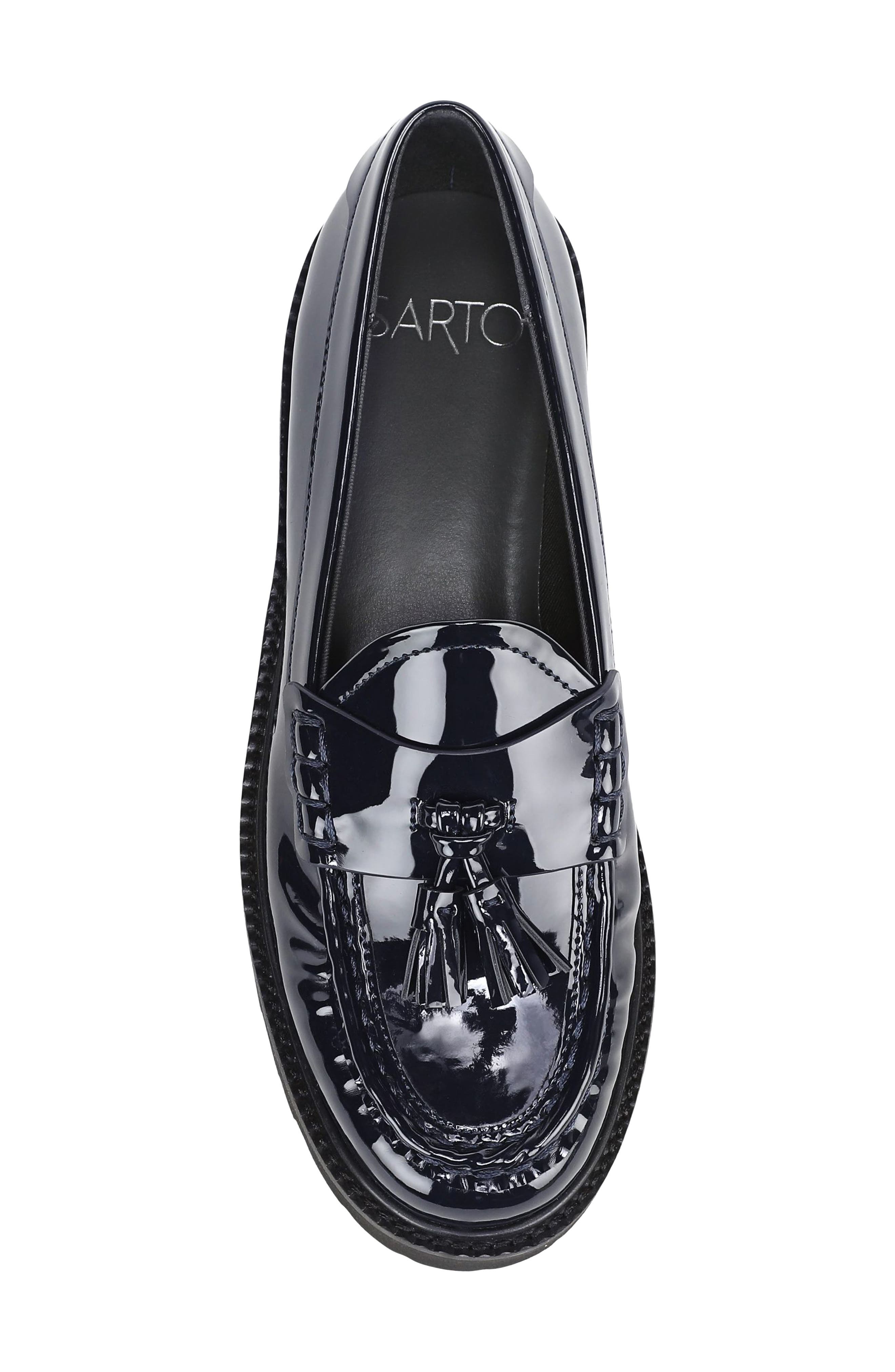 Sarika Tassel Loafer, Alternate, color, NAVY SOFT PU