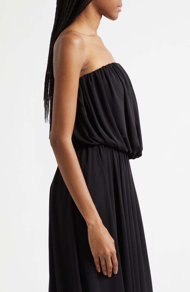 Cinq à Sept Calden Strapless Bubble Hem Top, Alternate, color, Black