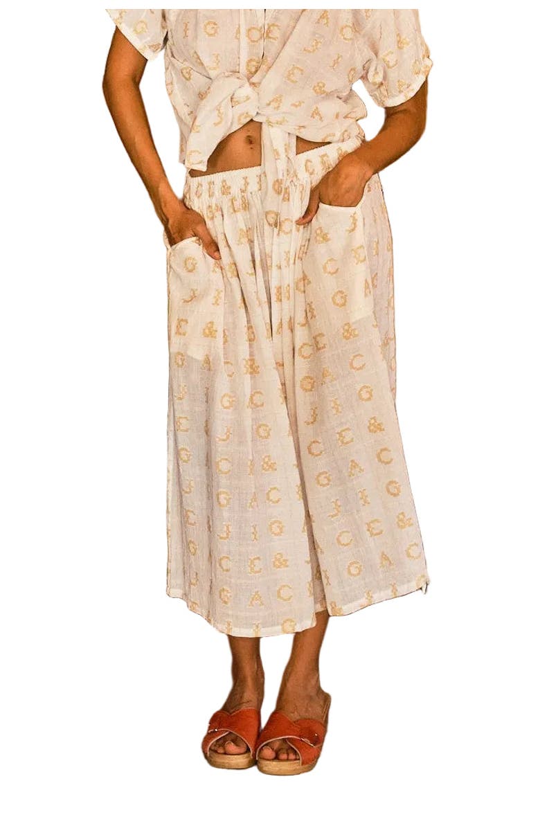 Ace & Jig Riri Below the Knee Pull-on Skirt, Main, color, Initial