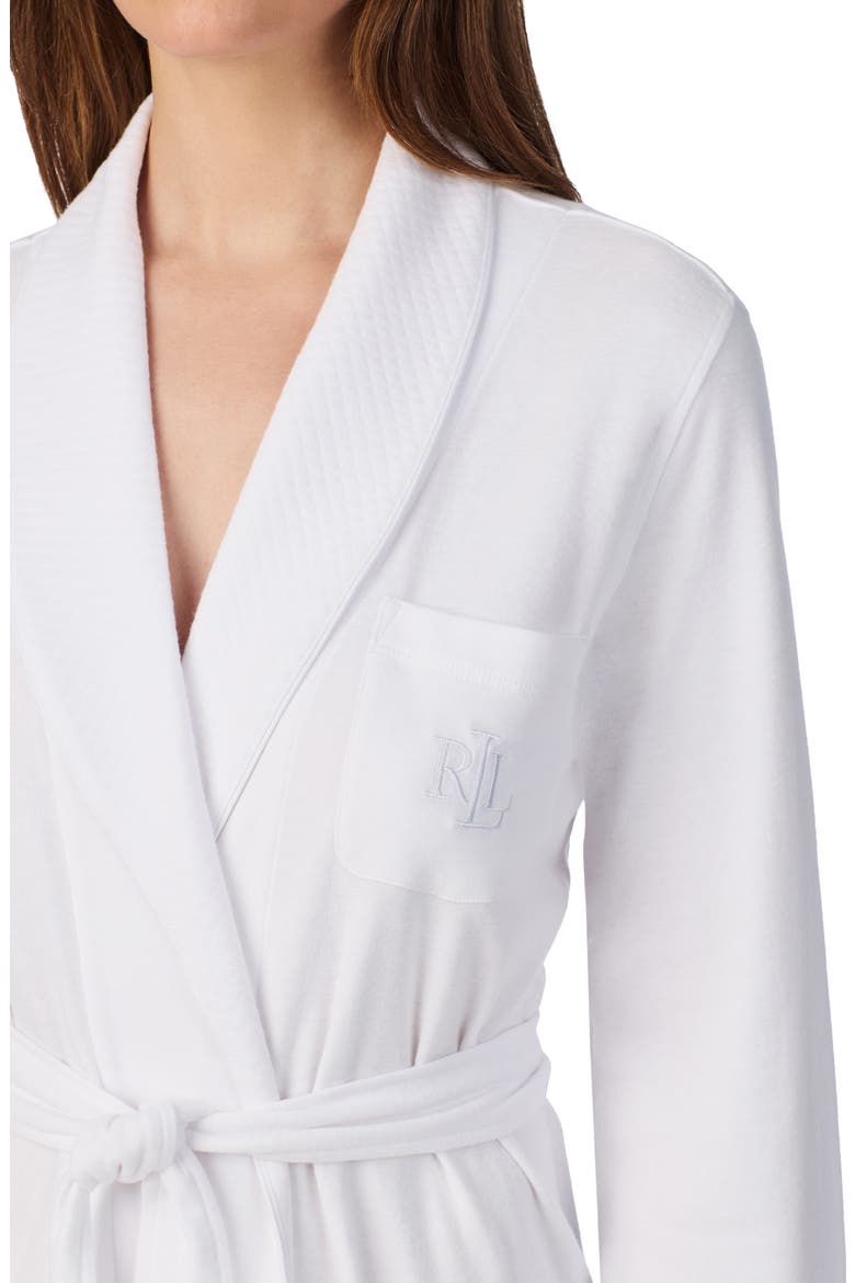 Quilted Collar Robe, Alternate, color, WHITE