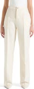 Manière De Voir Blanche Leather Panel Tailored Trousers