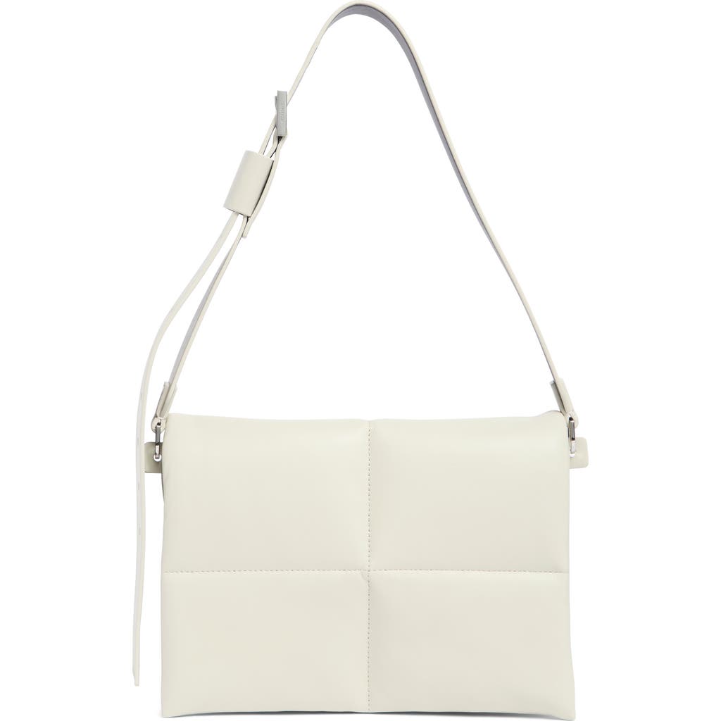 Allsaints Vittoria Quilted Leather Shoulder Bag In Pampas White