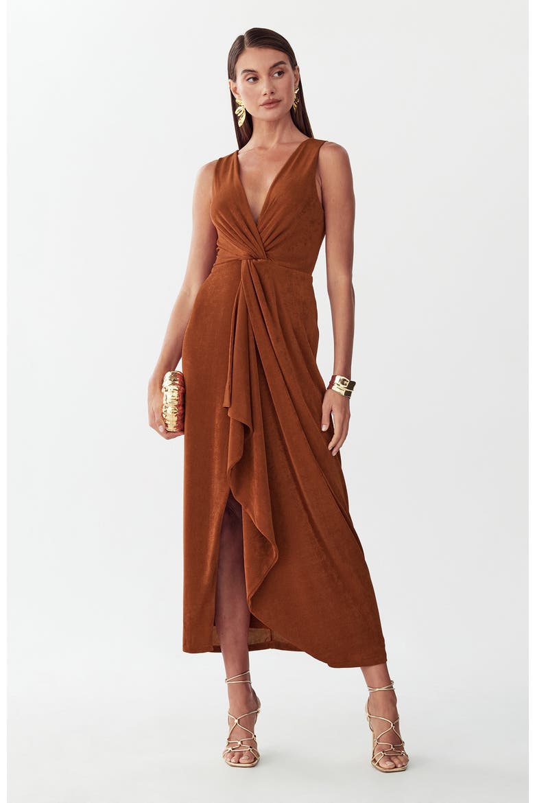 Andi Midi Dress, Alternate, color, Copper